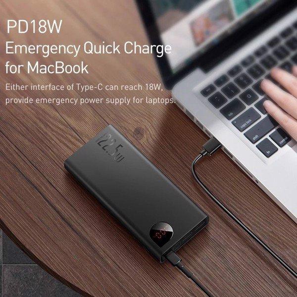 Pin Sạc Dự Phòng BASEUS Sạc Nhanh 22.5W 20.000mAh Mỏng Gọn, Có Màn Hình Hiển Thị Dung Lượng Pin (Adaman Metal Series)