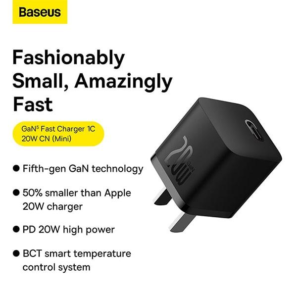 Củ Sạc BASEUS GaN5 Fast Charger 1C 20W