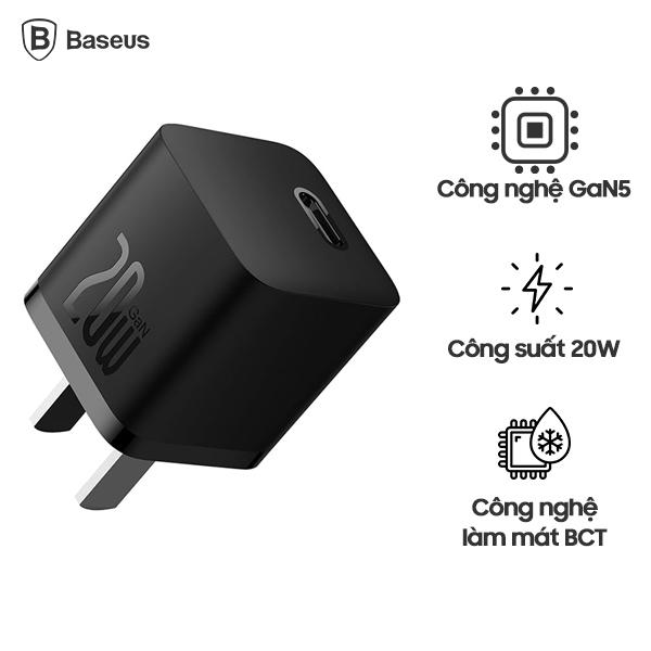 Củ Sạc BASEUS GaN5 Fast Charger 1C 20W