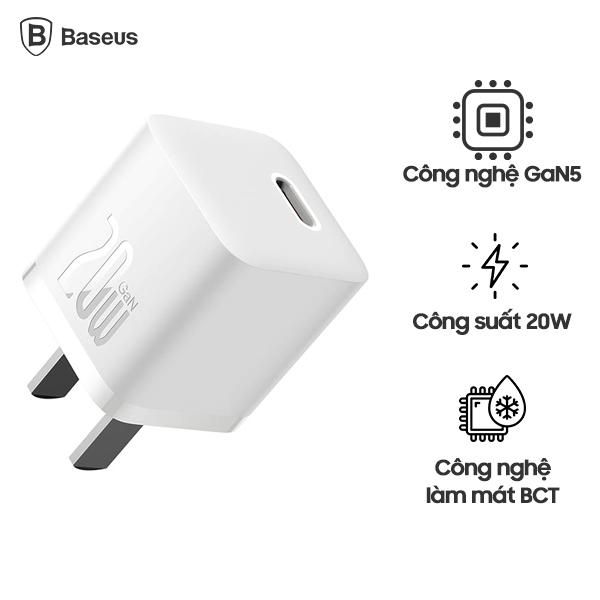 Củ Sạc BASEUS GaN5 Fast Charger 1C 20W