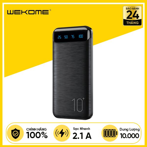 Pin Sạc Dự Phòng WEKOME WP-161 10.000mAh 10W, 2 cổng output USB-A