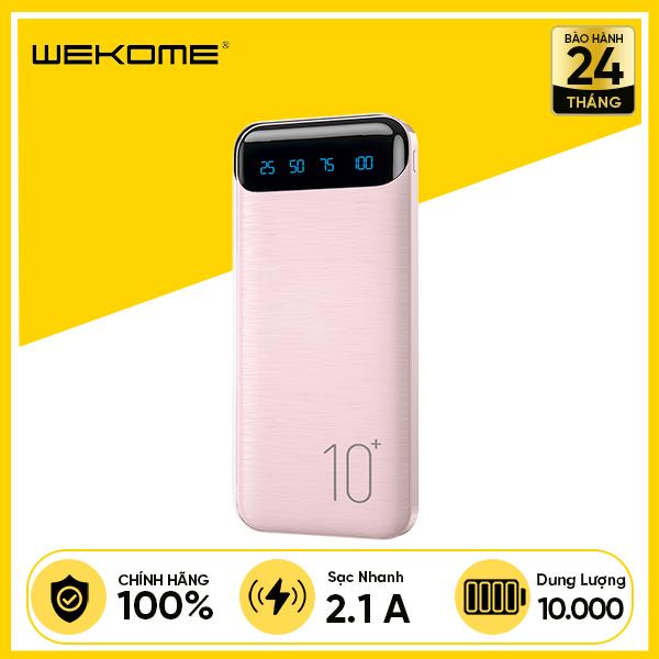 Pin Sạc Dự Phòng WEKOME WP-161 10.000mAh 10W, 2 cổng output USB-A