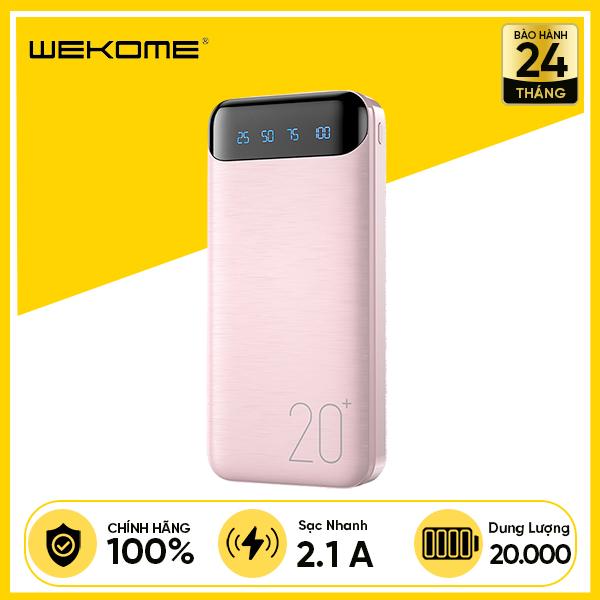 Pin Sạc Dự Phòng WEKOME WP-163 20.000mAh 10W, 2 cổng output USB-A