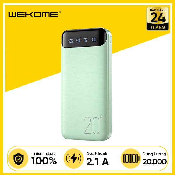 Pin Sạc Dự Phòng WEKOME WP-163 20.000mAh 10W, 2 cổng output USB-A