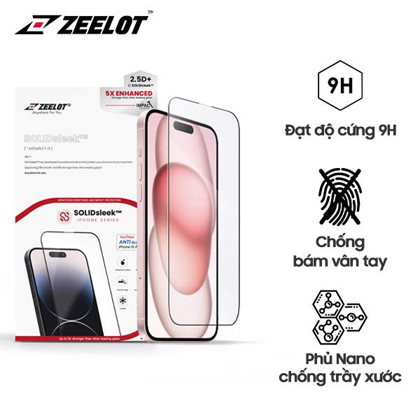 Miếng Dán Cường Lực Chống Vân Tay Solidsleek Zeelot cho iPhone 16 Series