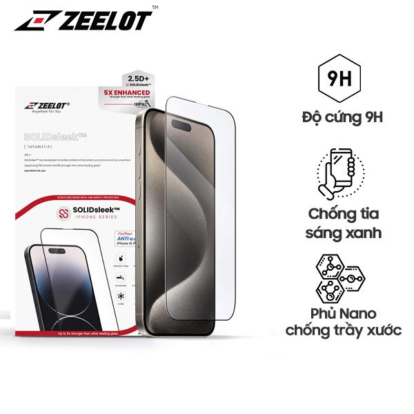 Miếng Dán Cường Lực Chống Ánh Sáng Xanh Solidsleek Zeelot cho iPhone 16 Series