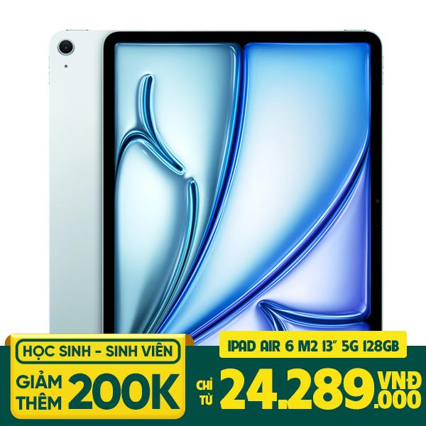 iPad Air 6 M2 13 inch 2024 Wifi 5G 128GB | Chính Hãng Apple Việt Nam