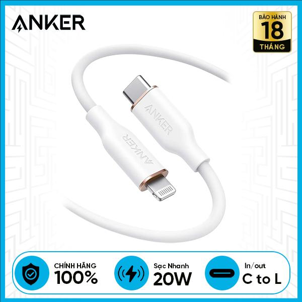 Cáp ANKER Type-C To Lightning MFI 20W 0.9m PowerLine III Flow (A8662)