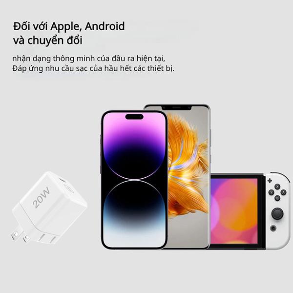 Củ Sạc Nhanh Diposi USB-C PD20W Chính Hãng