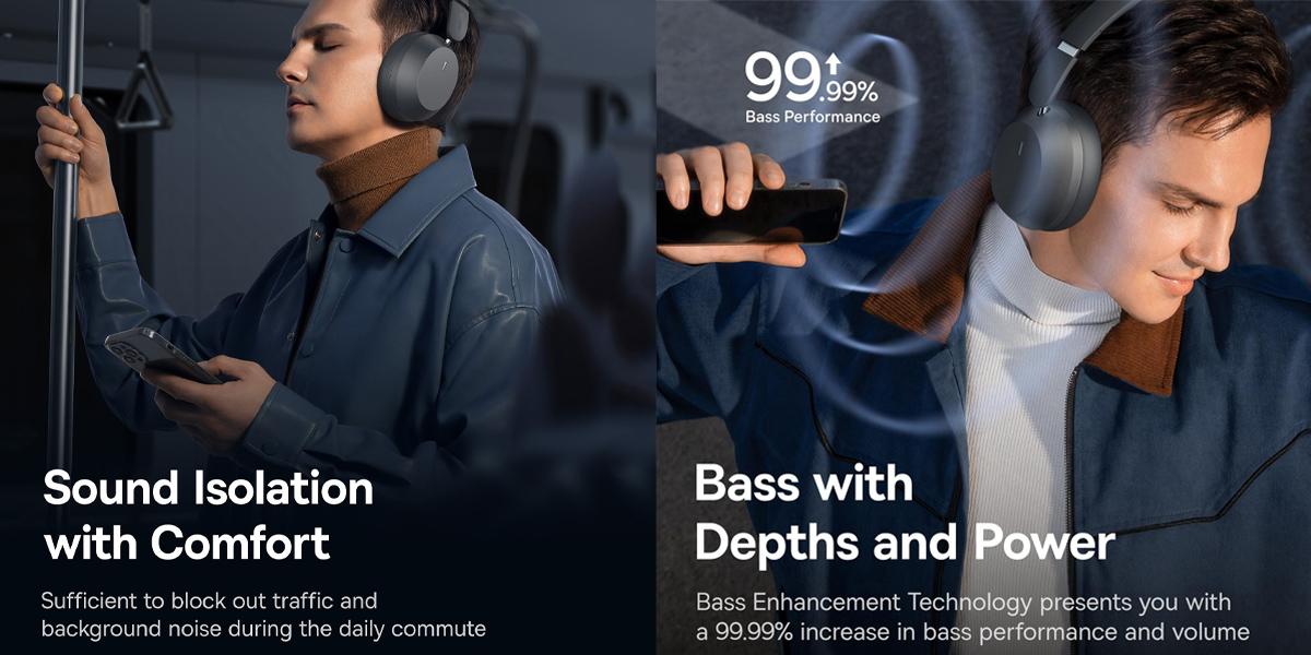 Tai Nghe Bluetooth Chụp Tai Baseus Bass 35 Max