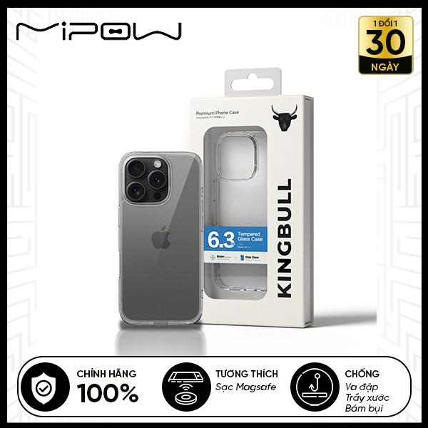 Ốp Lưng Trong Suốt Mipow Tempered Glass iPhone 16 Series