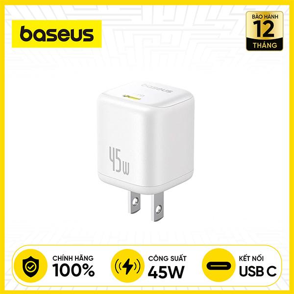 Củ Sạc Nhanh Baseus PicoGo GaN Pro 1C 45W Chính Hãng