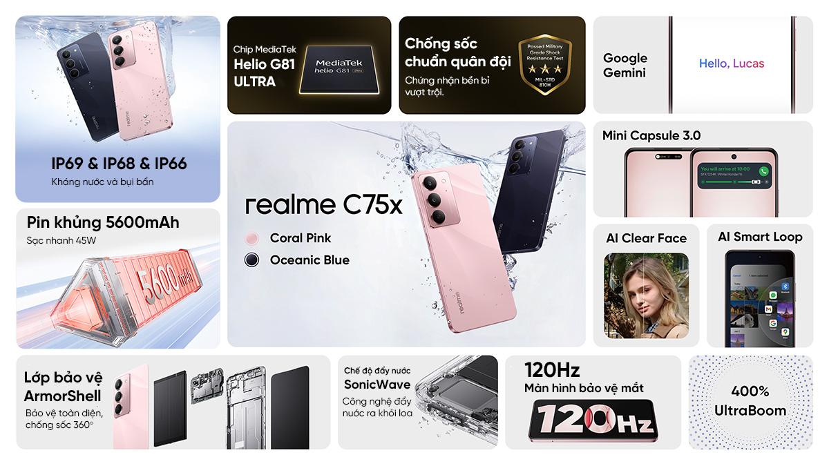 Realme C75x 6GB/128GB Chính Hãng
