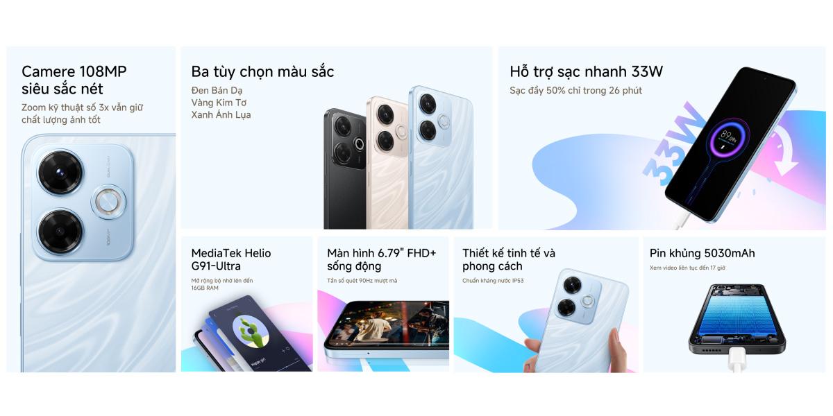 Xiaomi Redmi 13x 8GB/128GB Chính Hãng