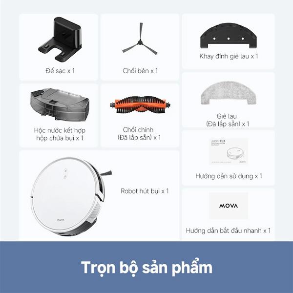 Robot hút bụi lau nhà Mova E10 Chính Hãng