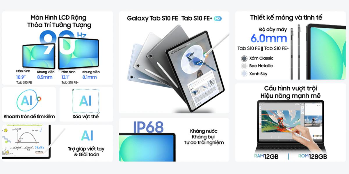 Samsung Galaxy Tab S10 FE Plus Wifi 8GB/128GB Chính Hãng