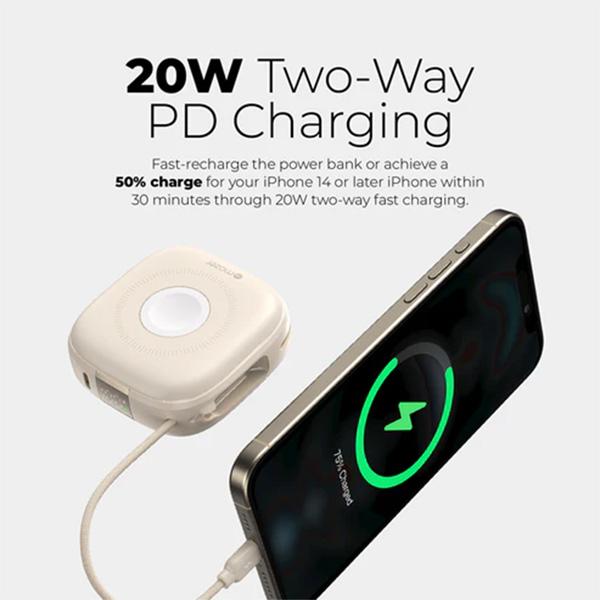 Pin Sạc Dự Phòng Không Dây Mazer Qi2 4 in 1 MagLink18i Chính Hãng