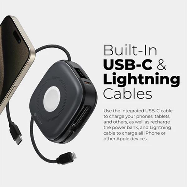 Pin Sạc Dự Phòng Không Dây Mazer Qi2 4 in 1 MagLink18i Chính Hãng