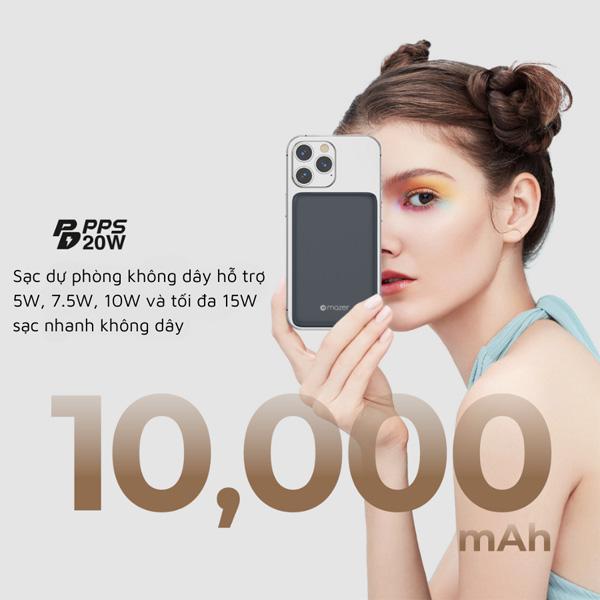 Pin Sạc Dự Phòng Mazer MagAir21 10000mAh 15W Chính Hãng
