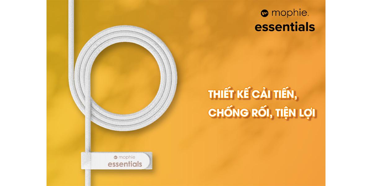 Cáp Sạc Nhanh Mophie Essential Type-C to Type-C 60W 1M Chính Hãng