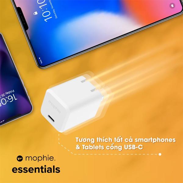 Củ Sạc Nhanh Mophie Essentials 35W 1C GaN Chính Hãng