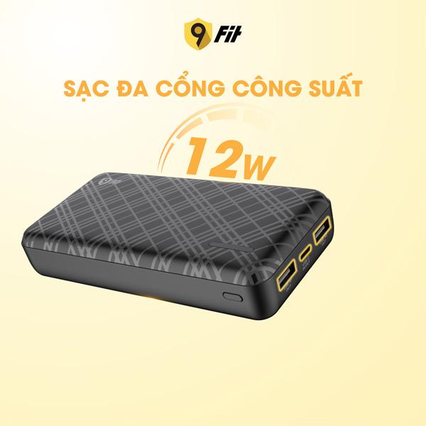 Pin Sạc Dự Phòng 9Fit Lite 20.000mAh 12W Chính Hãng