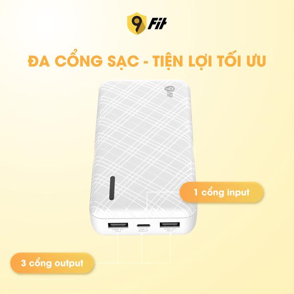 Pin Sạc Dự Phòng 9Fit Lite 20.000mAh 12W Chính Hãng