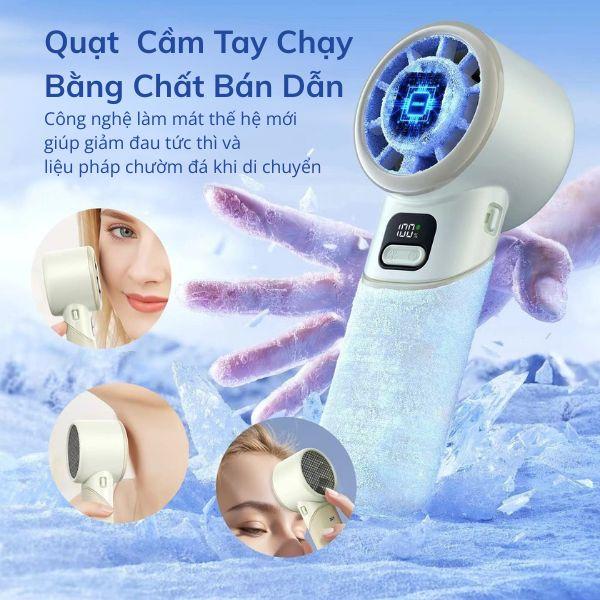 Quạt Mini Cầm Tay AOSIMAX Foldable Ice Cooling F802 3600mAh Chính Hãng 