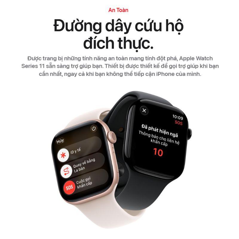 Apple Watch Series 11 42mm GPS Viền Nhôm Dây Cao Su Chính Hãng Apple Việt Nam