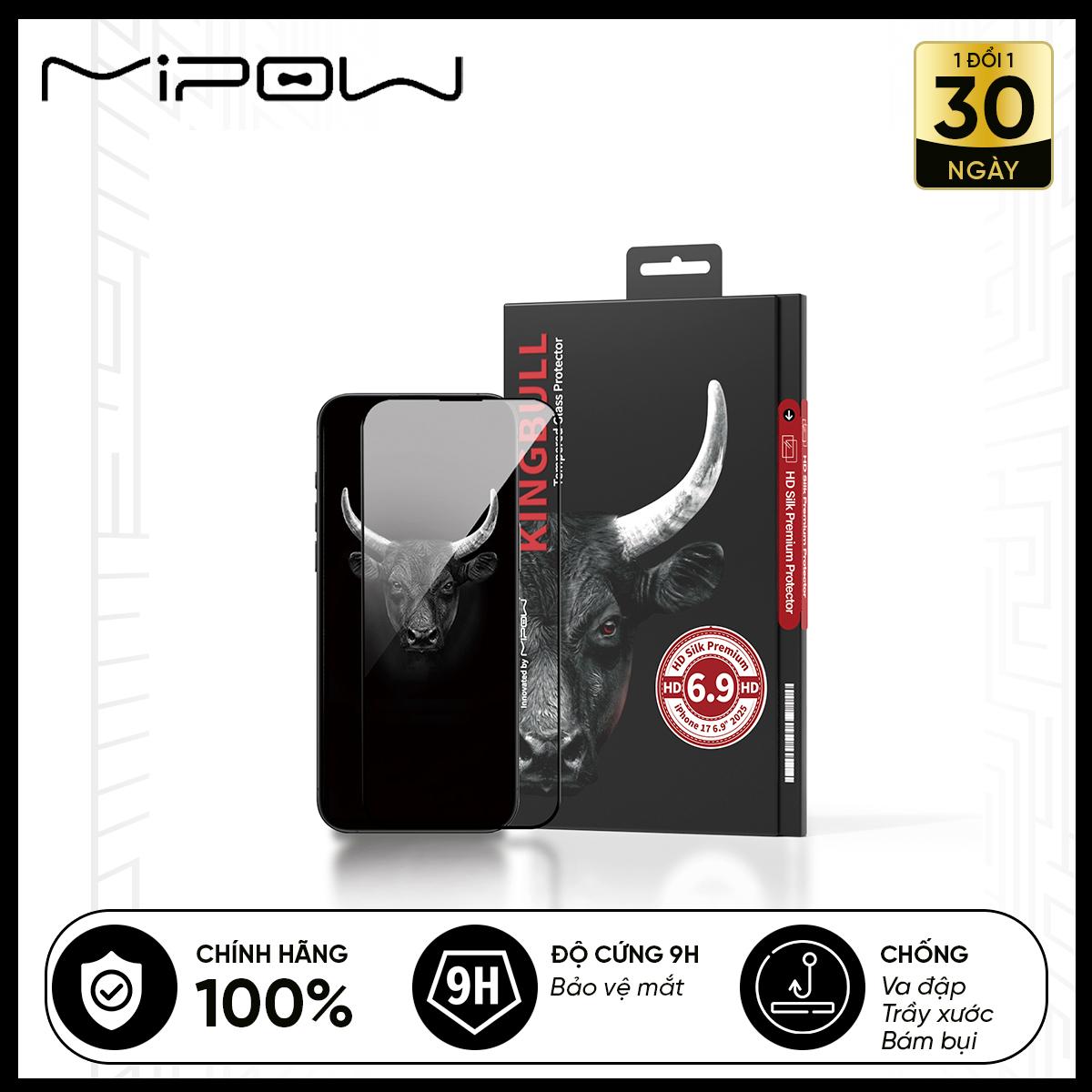 Miếng Dán Cường Lực Mipow Kingbull HD Premium Silk Cho iPhone 17 Series