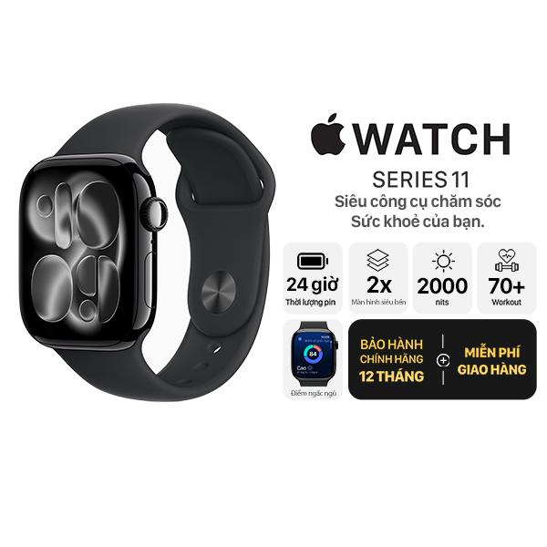Apple Watch Series 11 46mm GPS + Cellular Viền Nhôm Dây Cao Su Chính Hãng Apple Việt Nam