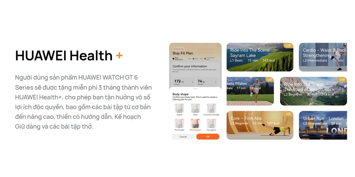 Đồng hồ thông minh Huawei Watch GT6 46mm - Dây Silicone