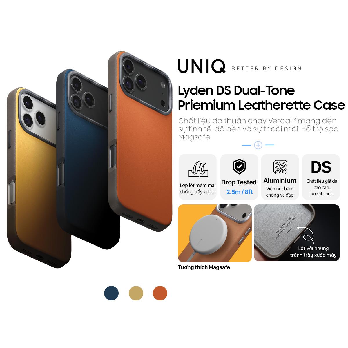 Ốp Lưng UNIQ Hybrid Magclick Charging Lyden Cho iPhone 17 Pro