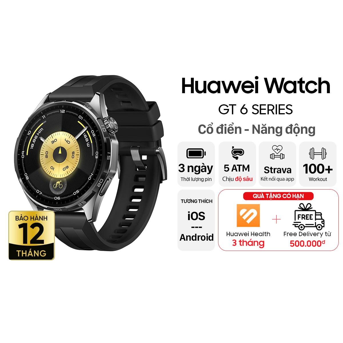 Đồng hồ thông minh Huawei Watch GT6 46mm - Dây Silicone