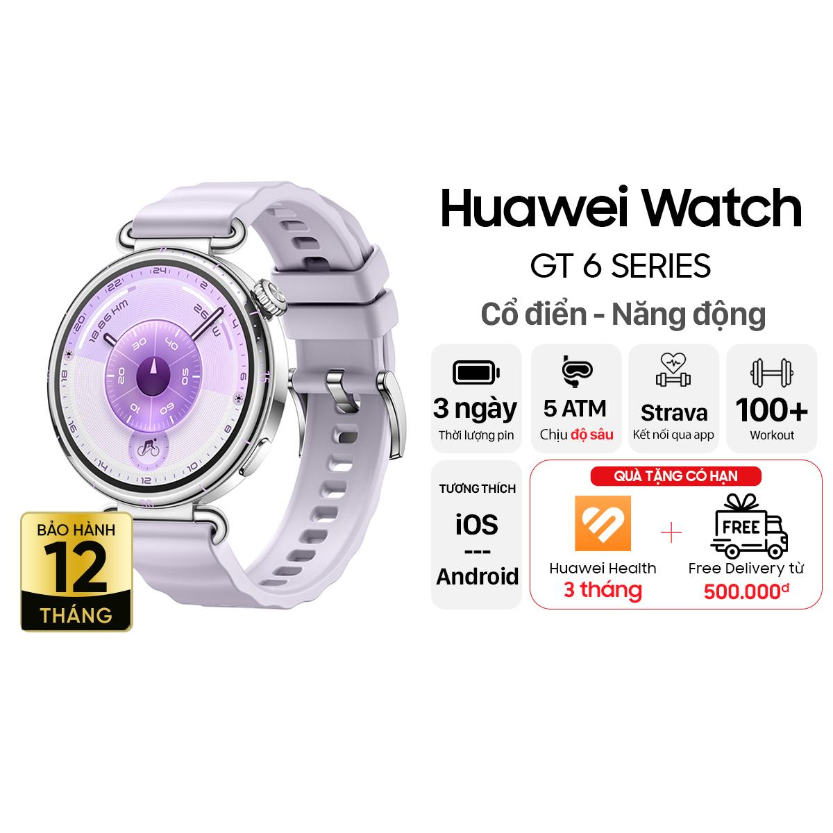 Đồng hồ thông minh Huawei Watch GT6 41mm - Dây Silicone