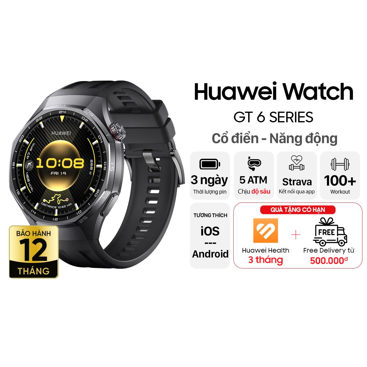 Đồng hồ thông minh Huawei Watch GT6 Pro 46mm - Dây Cao Su