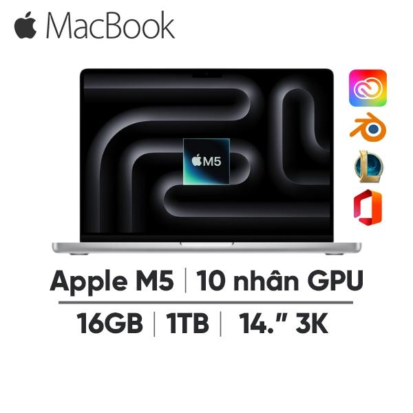 MacBook Pro M5 14 Inch 10 CPU 10 GPU (16GB/1TB) | Chính Hãng Apple Việt Nam