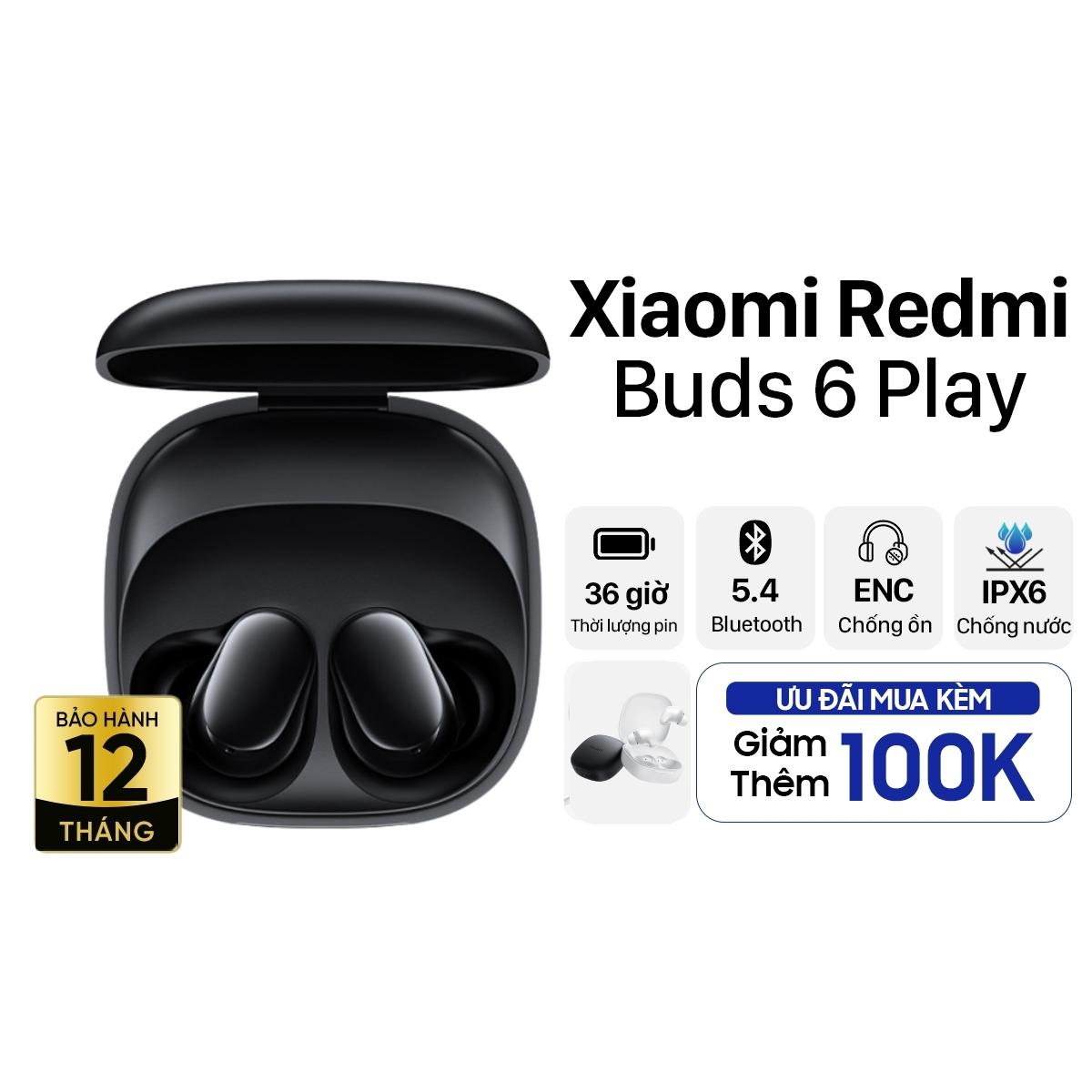 Tai Nghe Bluetooth True Wireless Xiaomi Redmi Buds 6 Play Chính Hãng