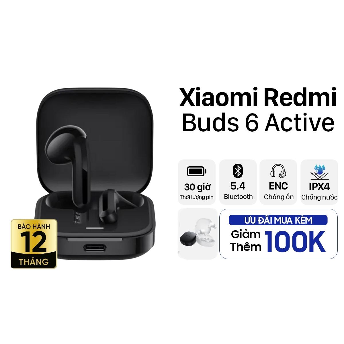 Tai Nghe Bluetooth True Wireless Xiaomi Redmi Buds 6 Active