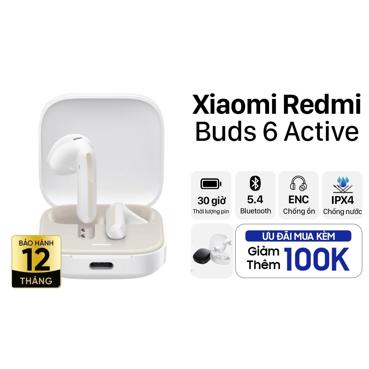Tai Nghe Bluetooth True Wireless Xiaomi Redmi Buds 6 Active Likenew Fullbox