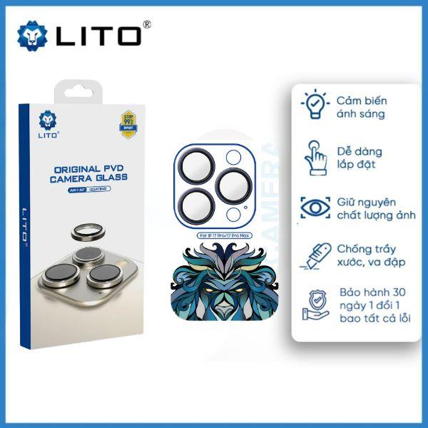 Miếng Dán Bảo Vệ Camera LITO Viền Kim Loại Màu Cao Cấp Cho iPhone 17 Pro|17 Pro Max