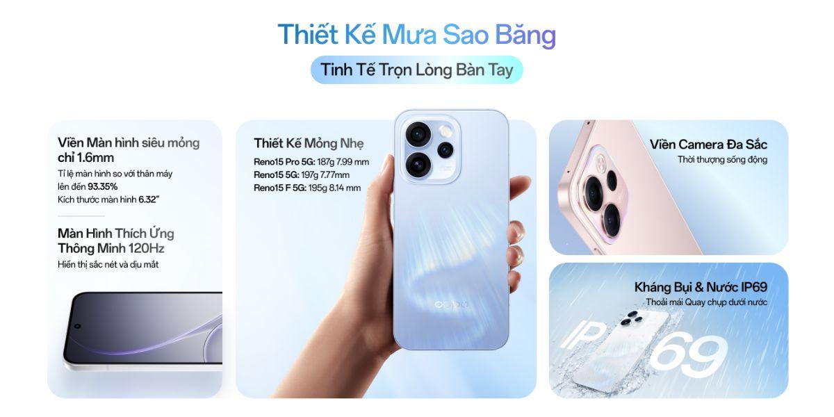 Oppo Reno15 F 5G 8GB/256GB Chính Hãng