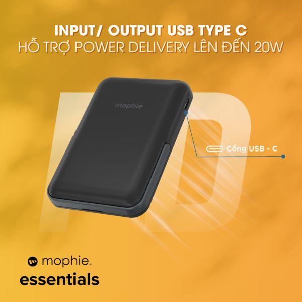 Pin Sạc Dự Phòng Mophie Essentials Snap+ Powerstation With Stand 10.000 mAh Chính Hãng
