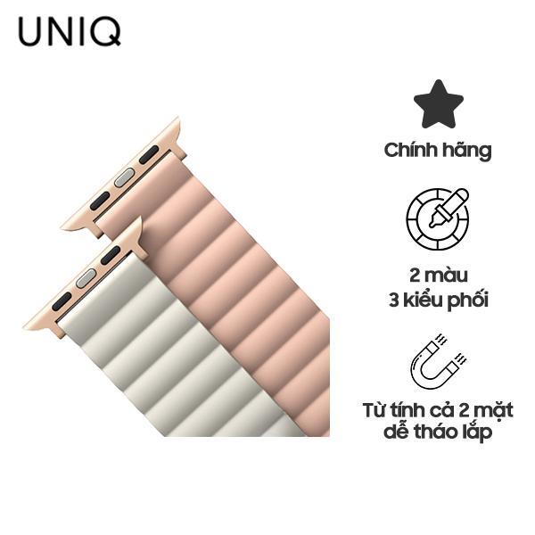 Dây Đeo UNIQ Revix Reversible Magnetic Silicone Strap (42/44/45mm) Chính Hãng
