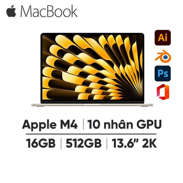 MacBook Air M4 13 Inch 10 CPU 10 GPU (16GB/512GB) | Chính Hãng Apple Việt Nam