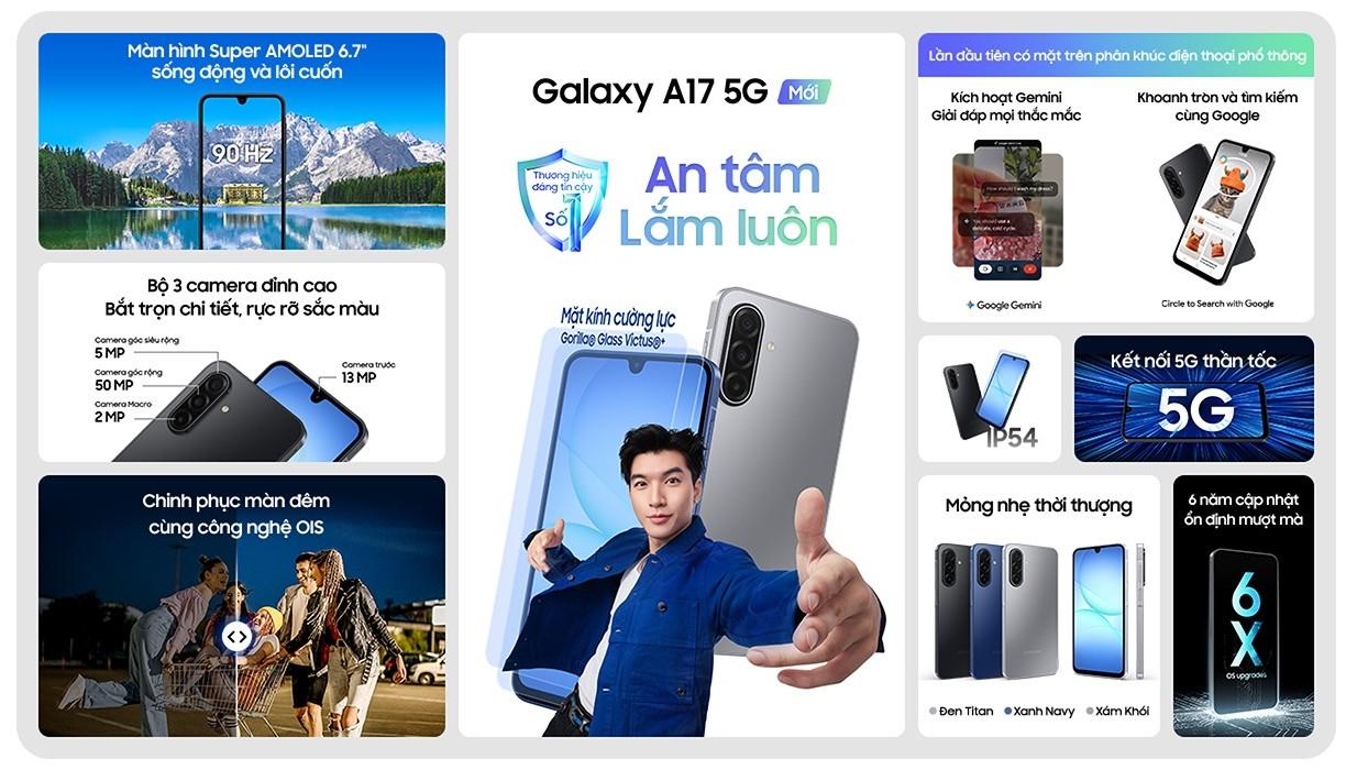 Samsung Galaxy A17 5G 8GB/128GB Chính Hãng - BHĐT