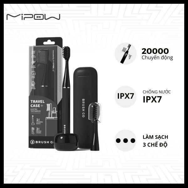 Bàn chải điện Mipow CI-900S-T Transparent Blister Packaging Chính Hãng (Đi kèm đế sạc Ceramic)