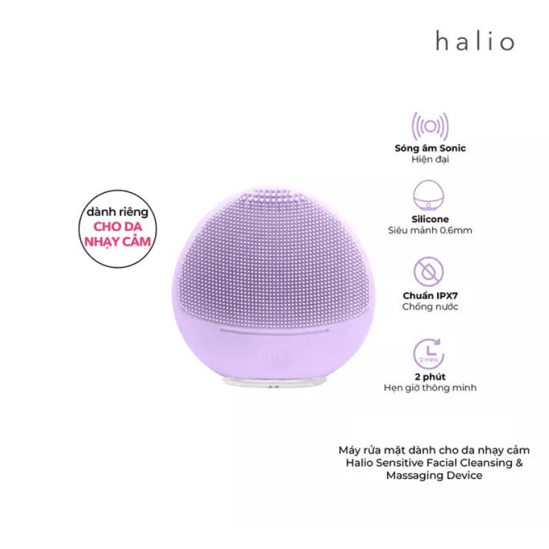 Máy rửa mặt Halio Sensitive Facial Cleansing & Massaging Chính Hãng