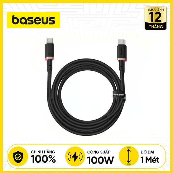 Cáp Baseus Dura Series Usb-C To C 100W 1m