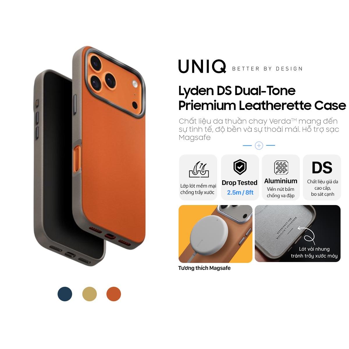 Ốp Lưng UNIQ Hybrid Magclick Charging Lyden Cho iPhone 17 Pro